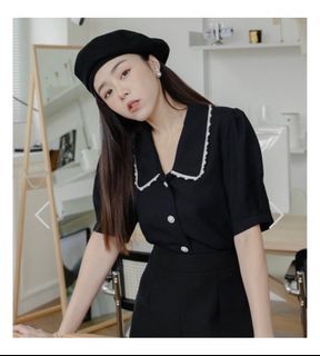 ARIMEE 09 Chloe Classic Pearl Work Top (Black)