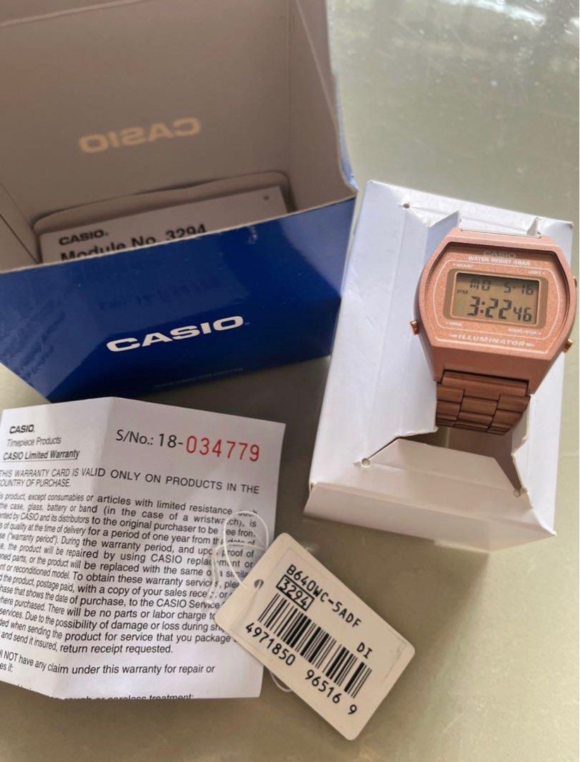 Casio 3294 rose deals gold