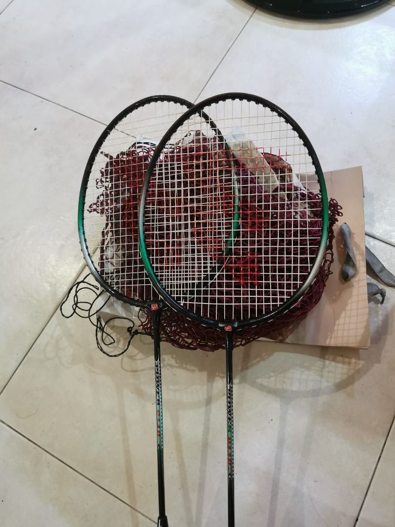 Badminton Racket + Net Freebies, Sports Equipment, Sports & Games