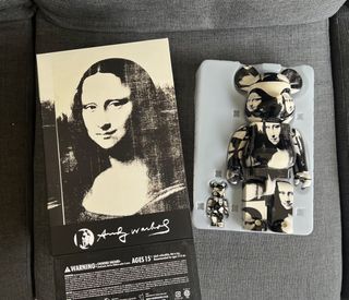 Bearbrick Andy Warhol Mona Lisa Medicom 400% & 100%