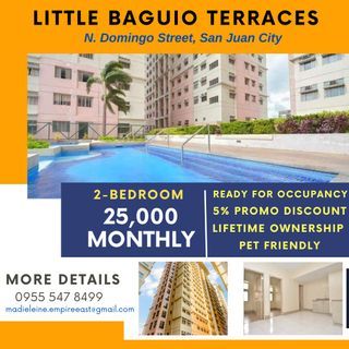 Big discount San Juan City condo For sale/ Rent to own,2bedroom Little Baguio Terraces nr. Ortigas,Greenhills,Cubao,Robinsons Magnolia,Sm Sta. Mesa