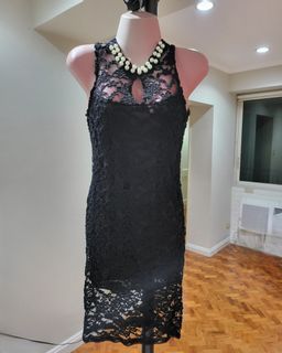 Black lace cocktail dress
