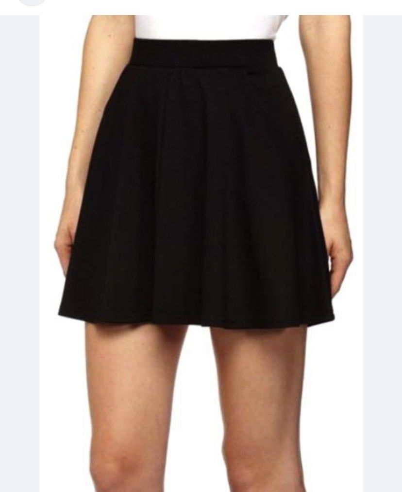 Black skater sales skirt cotton