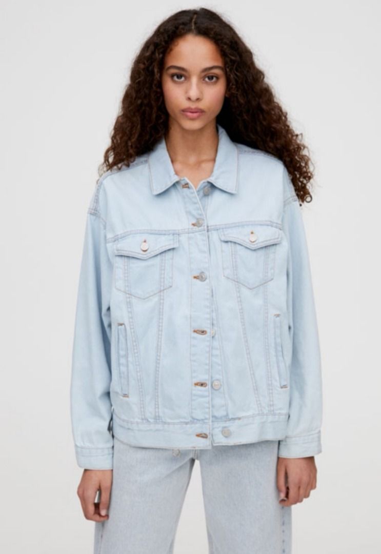 Pull&bear oversized denim jacket outlet