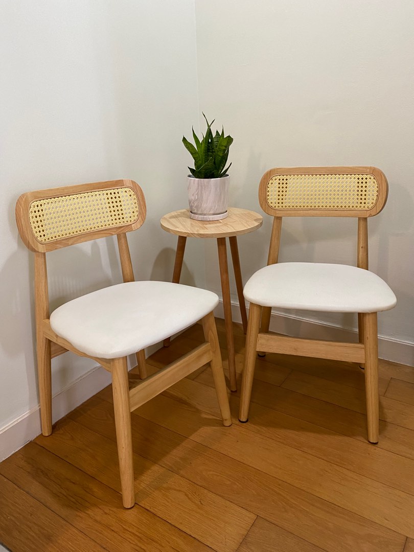 Boho dining chairs ( set of 2 ), Furniture & Home Living, Furniture