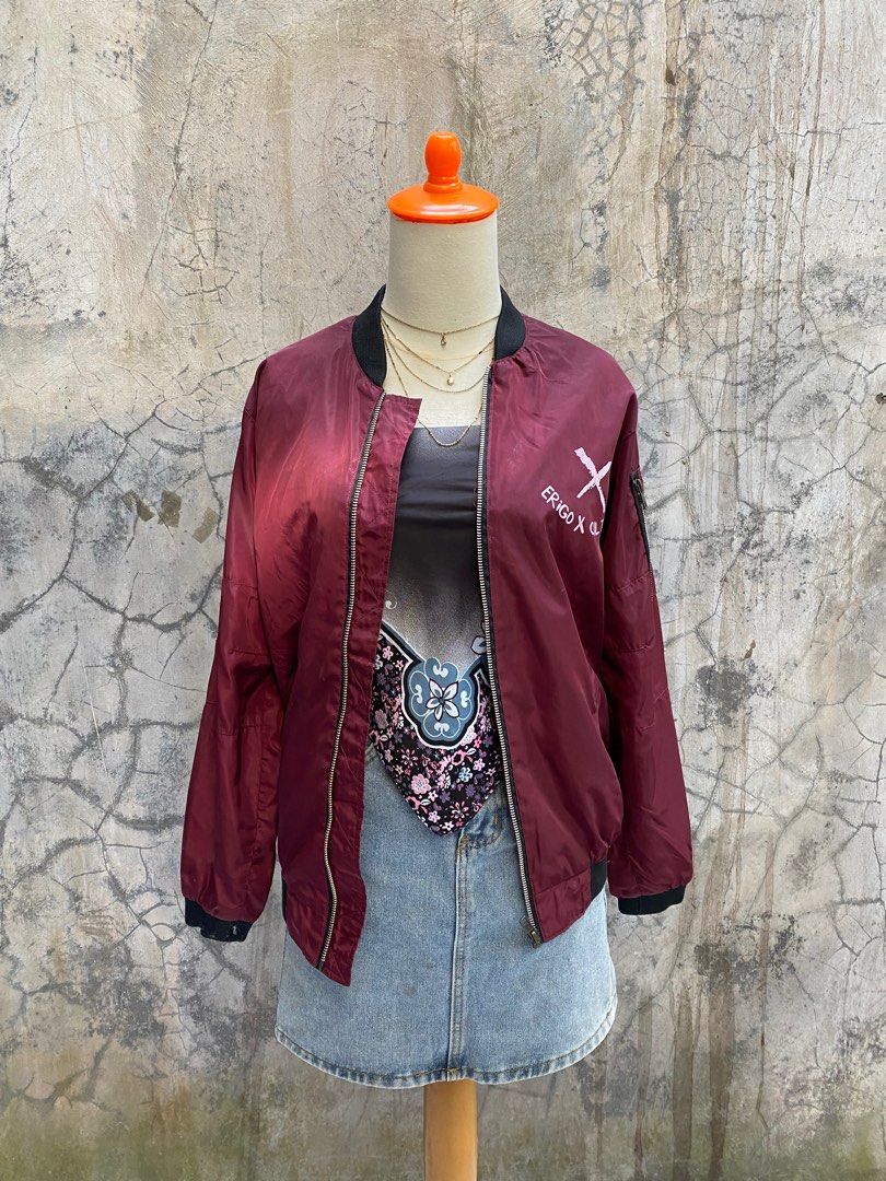 Bomber Jacket Erigo ORI, Fesyen Wanita, Pakaian Wanita, Baju Luaran di