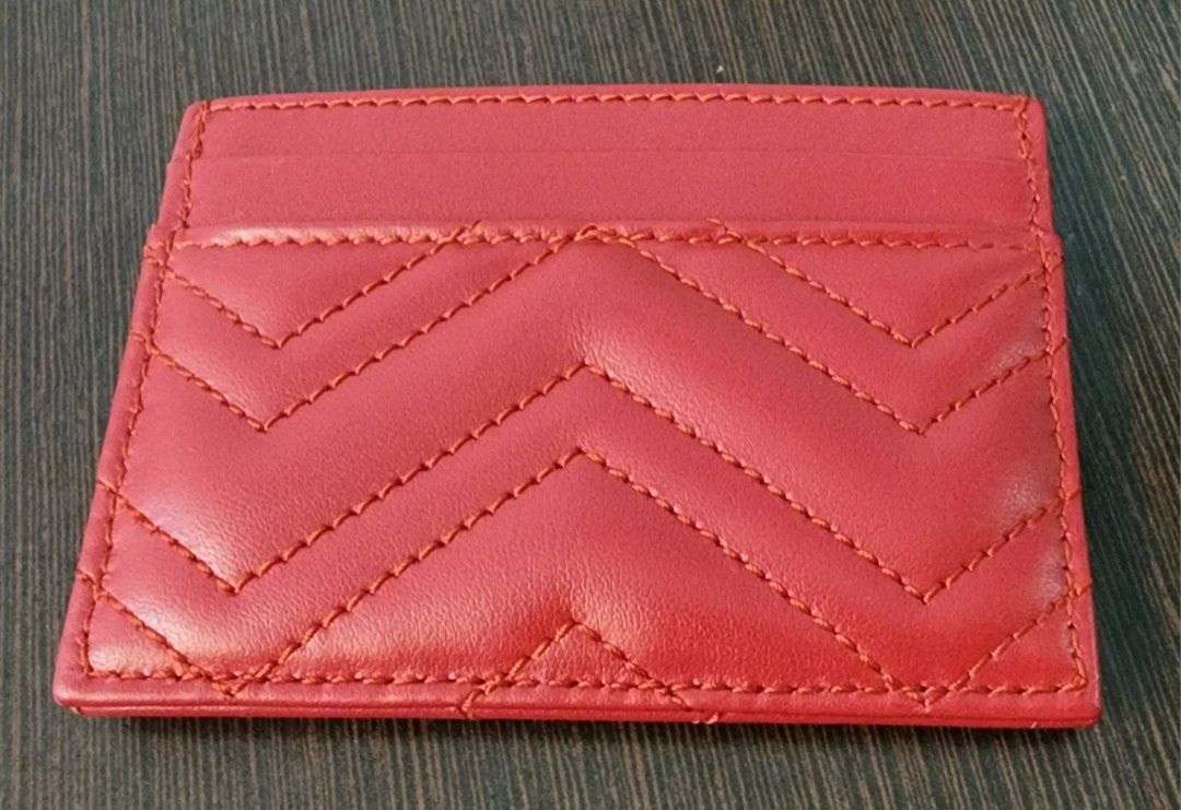 Gg marmont discount matelasse card case