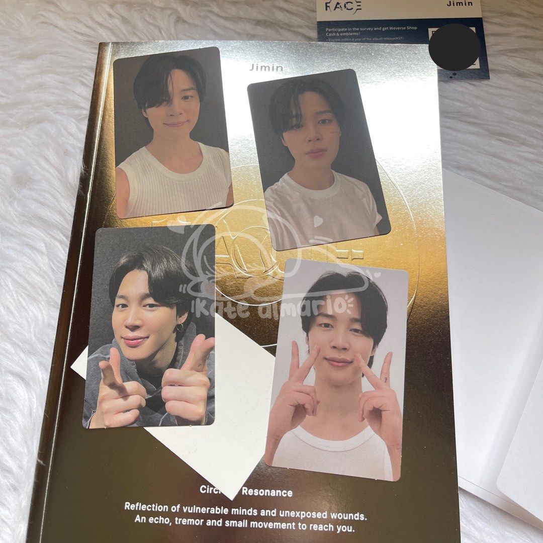 BTS JIMIN FACE ALBUM (UNSEALED BUT COMPLETE INCLUSIONS) on Carousell