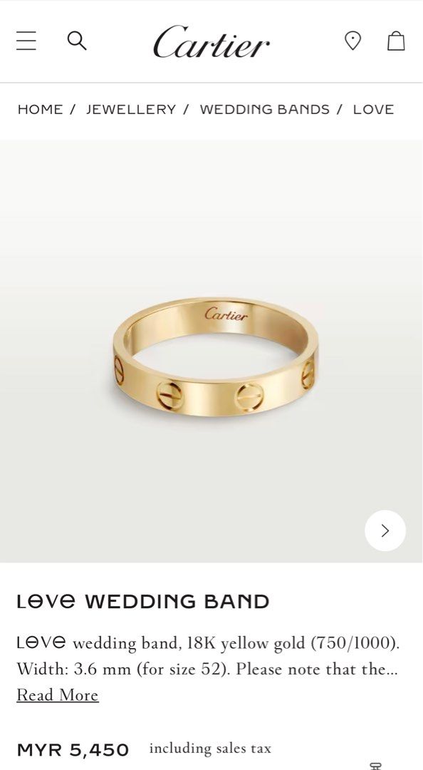 Cartier Ring, Women'S Fashion, Jewelry & Organisers, Rings On Carousell