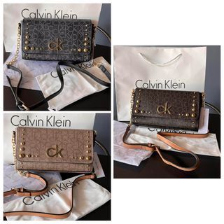 CK Studded Rectangular Medium Sling Bag
