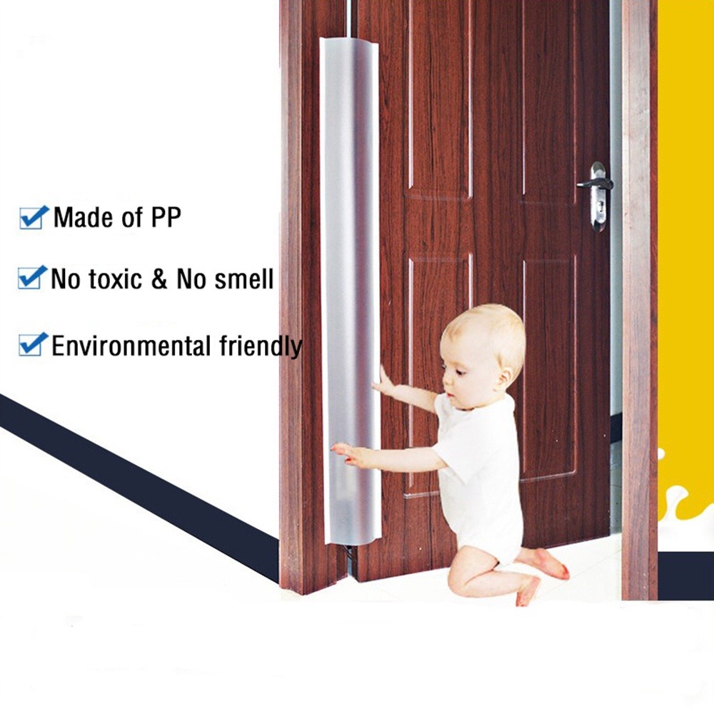 Clear Child Safety Door Hinge Protector Cover Finger Pinch Security