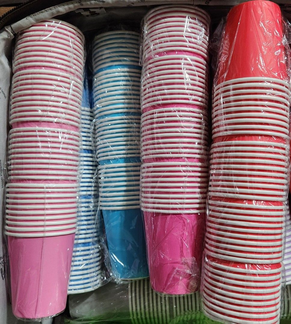 Colourful paper cups, Furniture & Home Living, Kitchenware & Tableware ...