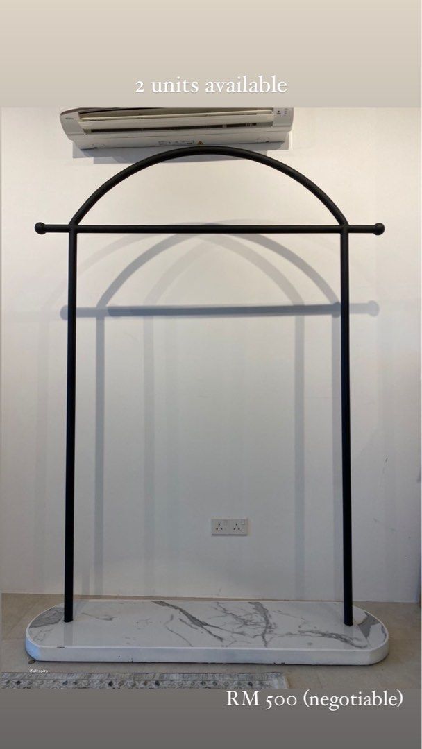 Custom clothing rack with marble bottom, Furniture & Home Living