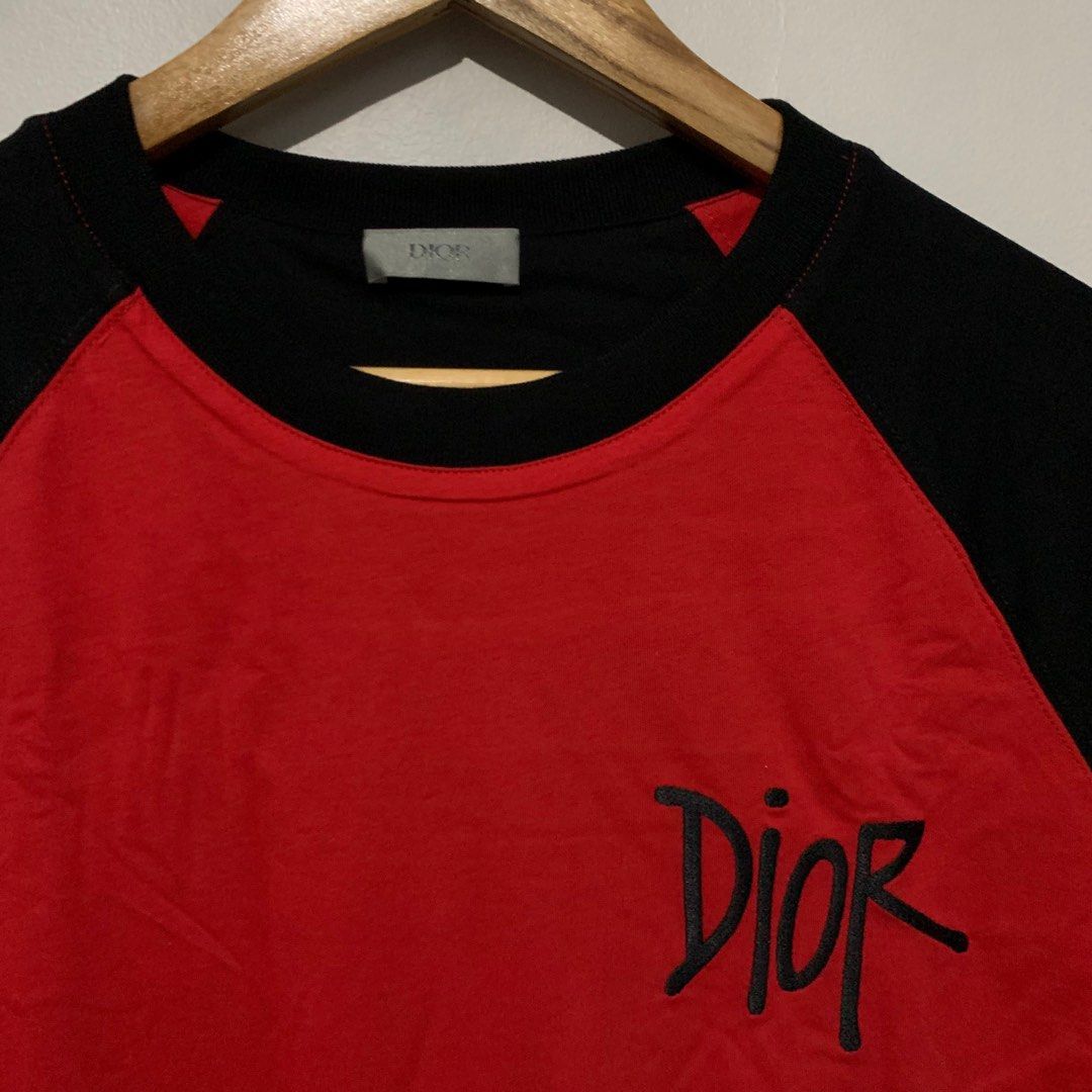 DIOR  SHAWN OVERSIZED REVERSIBLE T SHIRT BlackRed Womens Fashion  Tops Shirts on Carousell