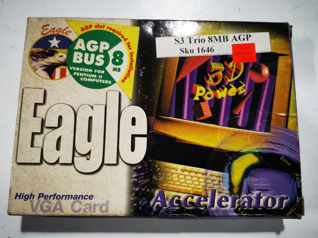 Eagle S3 Trio 8BGB AGP VGA GPU Graphics Card 8MB Computers Tech Parts Accessories Computer Parts on Carousell