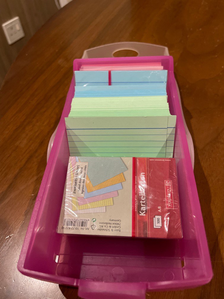 Flash card set box with ca. 350 cards, Everything Else on Carousell