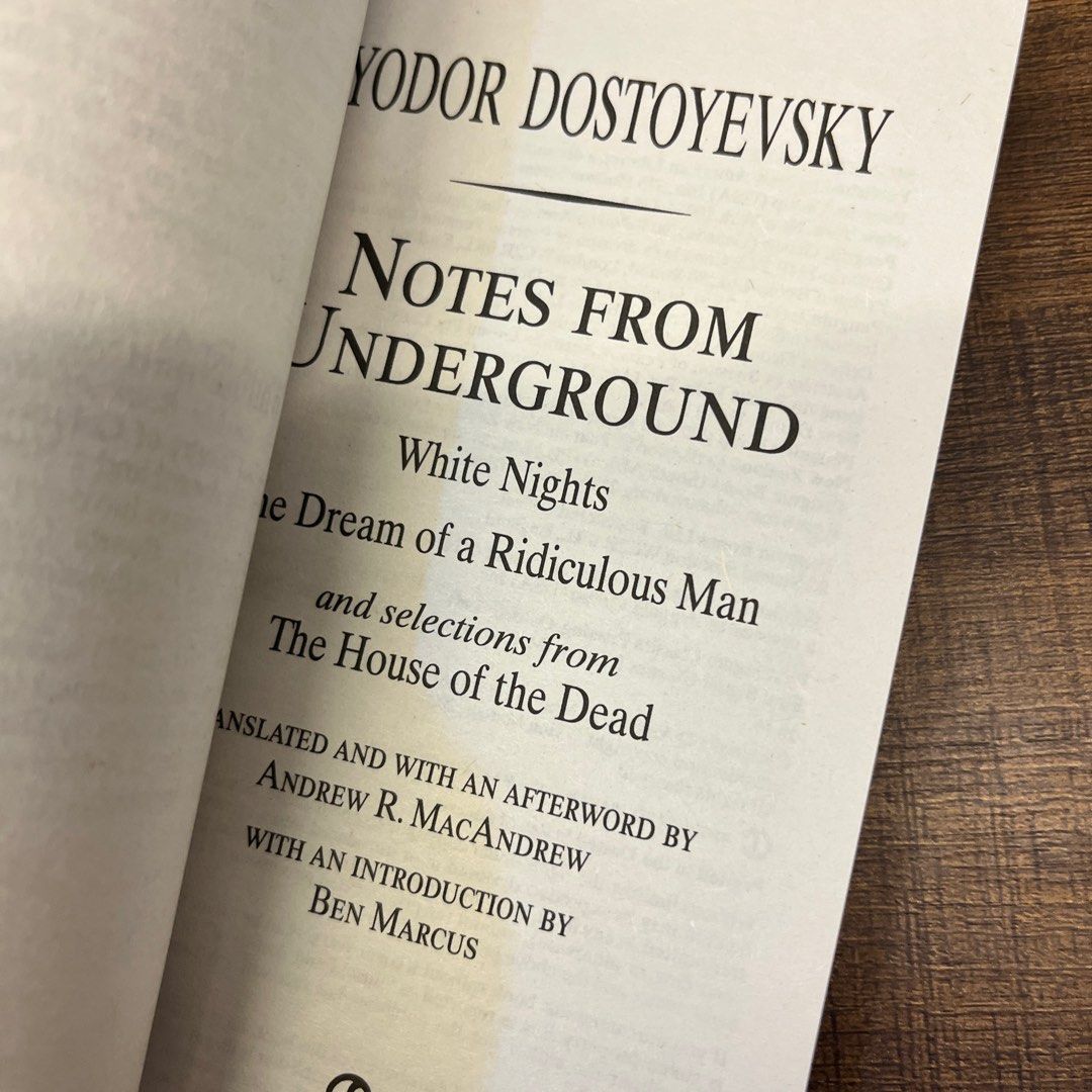 Fyodor Dostoevsky - Notes from Underground (Signet Classics) Ready stock,  Hobbies & Toys, Books & Magazines, Storybooks on Carousell