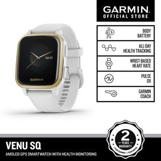 Garmin Venu Sq, Wellness Advanced GPS Smartwatch