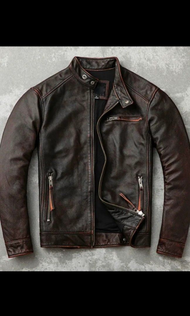 Genuine Leather Jacket men jacket size S 6XL plus size Luxurious