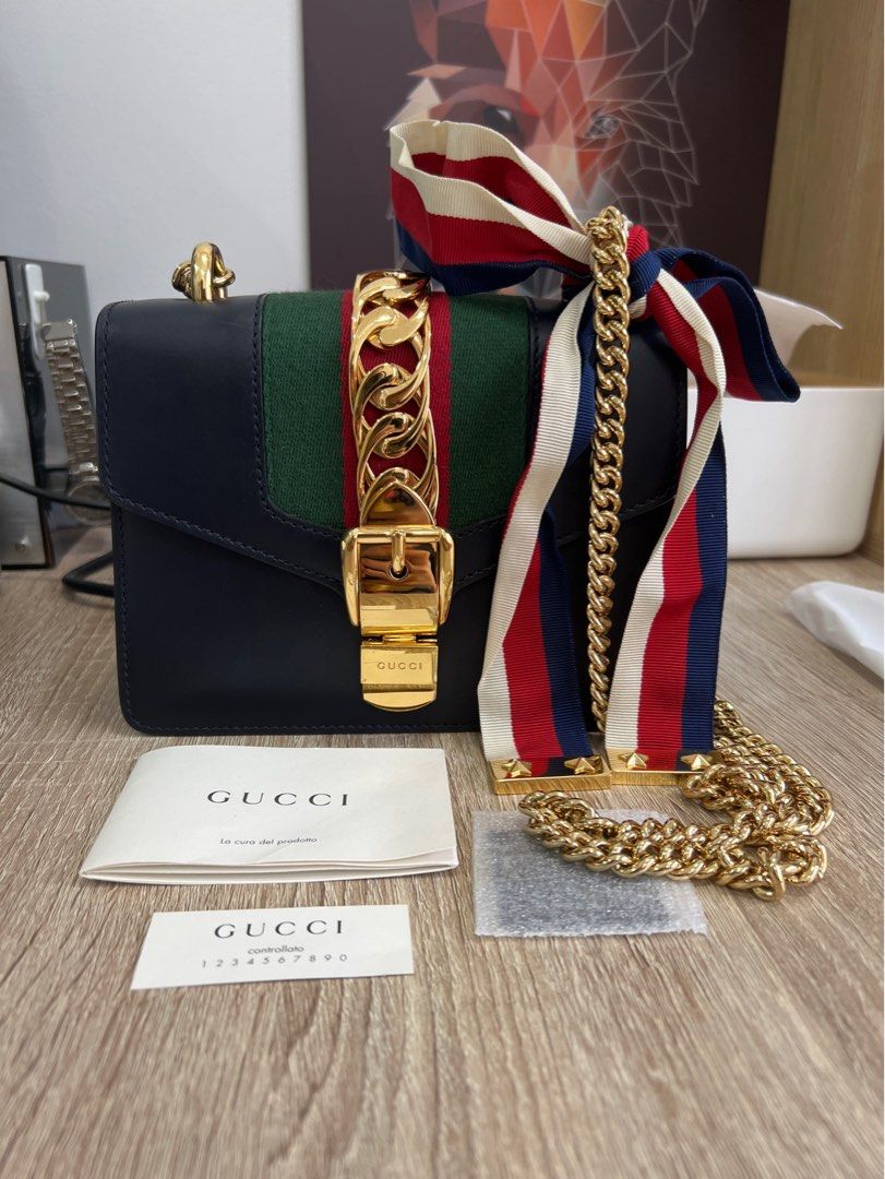 Gucci Sylvie Leather Mini Chain Luxury Bags Wallets on Carousell