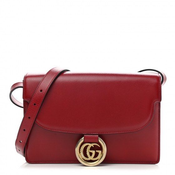 AUTHENTIC Gucci Textured Calfskin Small Torchon GG RING shoulder Bag Red 2 Luxury Bags Wallets on Carousell