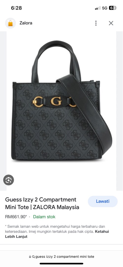 Zalora guess store handbag