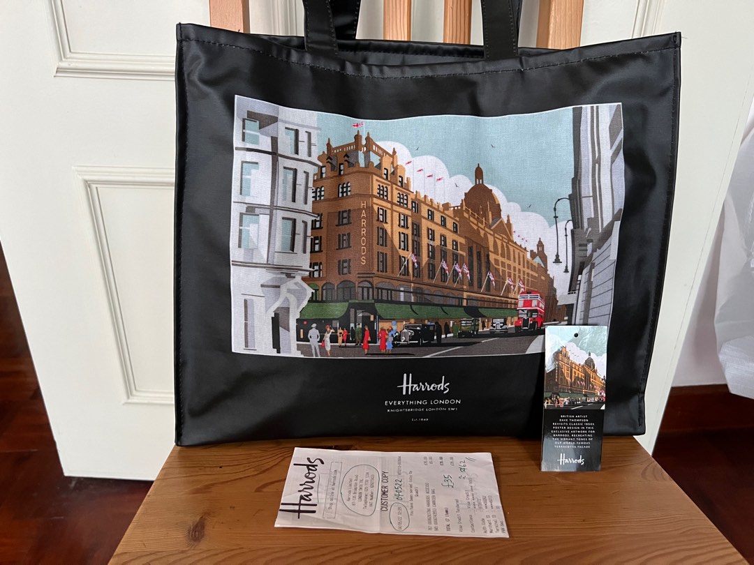 Harrods tote bag Women s Fashion Bags Wallets Tote Bags on