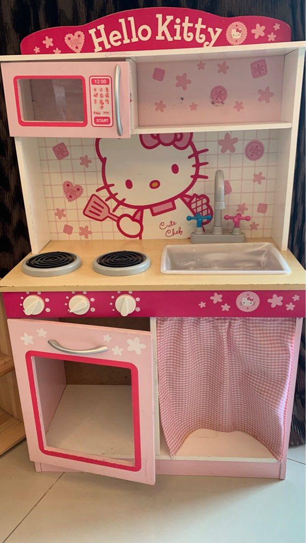 Hello Kitty Mini Kitchen Set and Ikeat Flisat Doll House, Babies & Kids