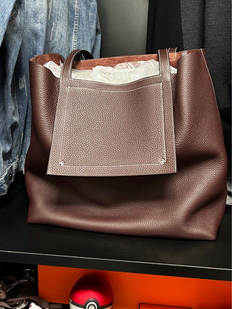 HERMES Cabasellier 46 Tote Hand Bag Taurillon Clemence leather
