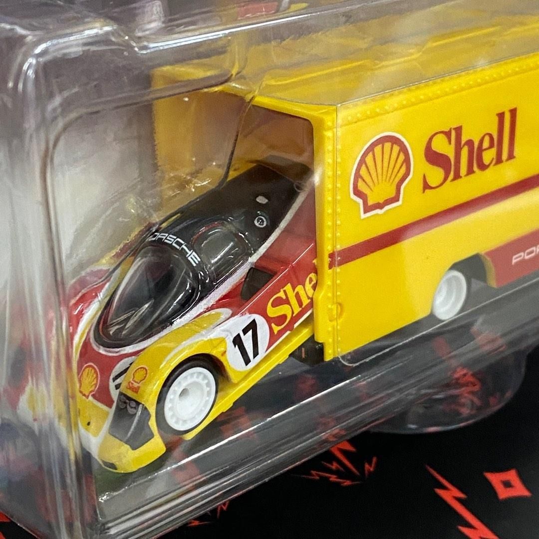 Hot Wheels Team Transport 45 Porsche 962 Shell & Sakura Sprinter ...