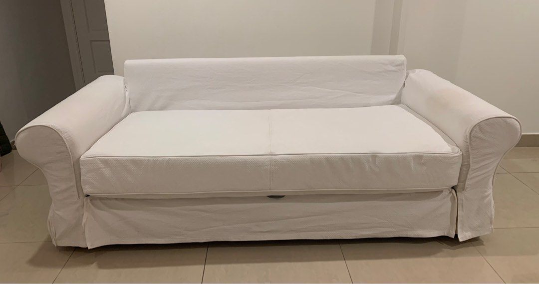 IKEA Backabro 3 Seat Sofa Bed white, Furniture & Home Living