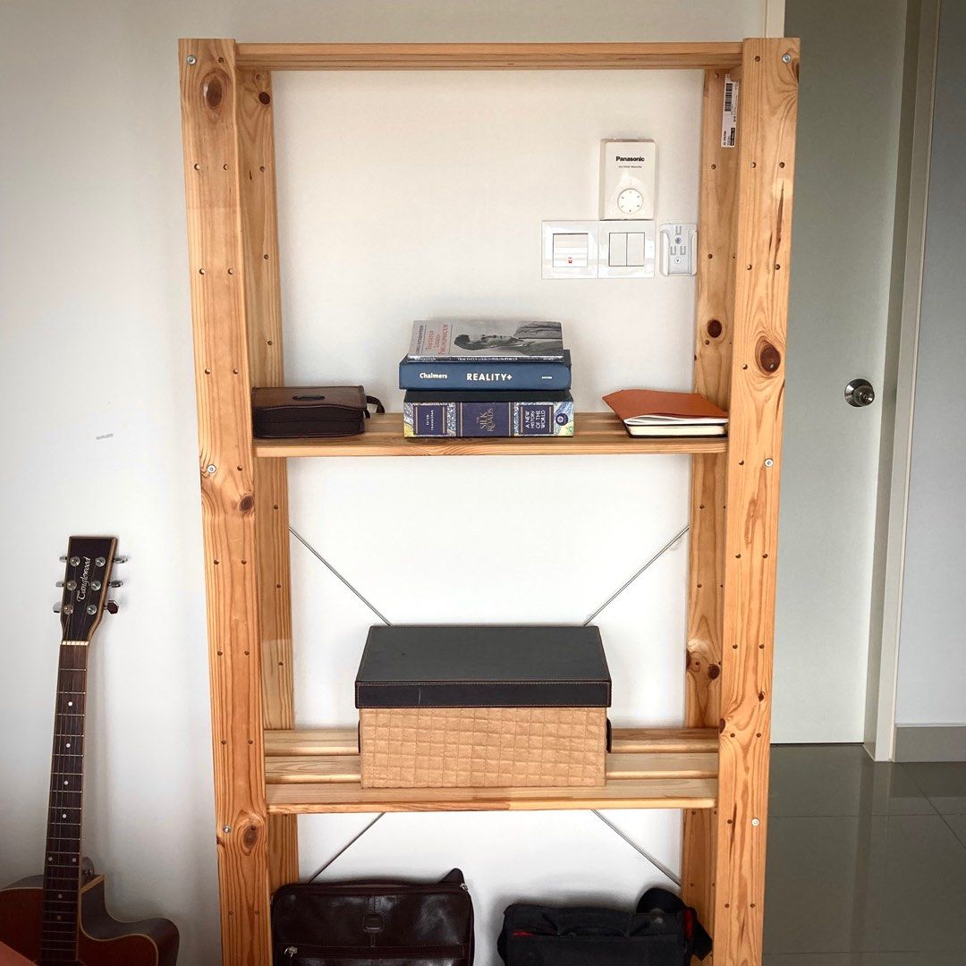 Ikea bare wooden shelf, Furniture & Home Living, Furniture, Shelves