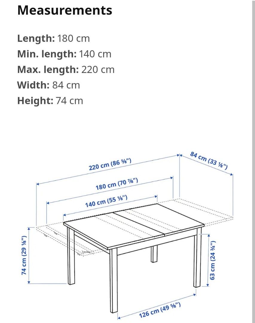 IKEA Bjursta Extendable Dining Table, 傢俬＆家居, 傢俬, 桌子 Carousell