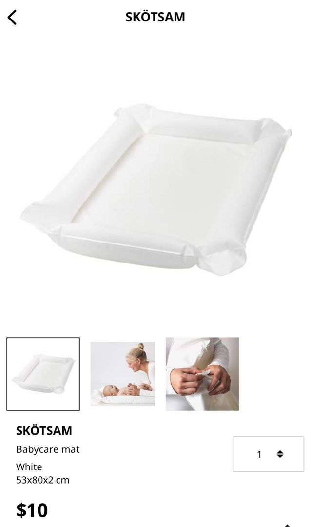 Ikea inflatable shop changing pad