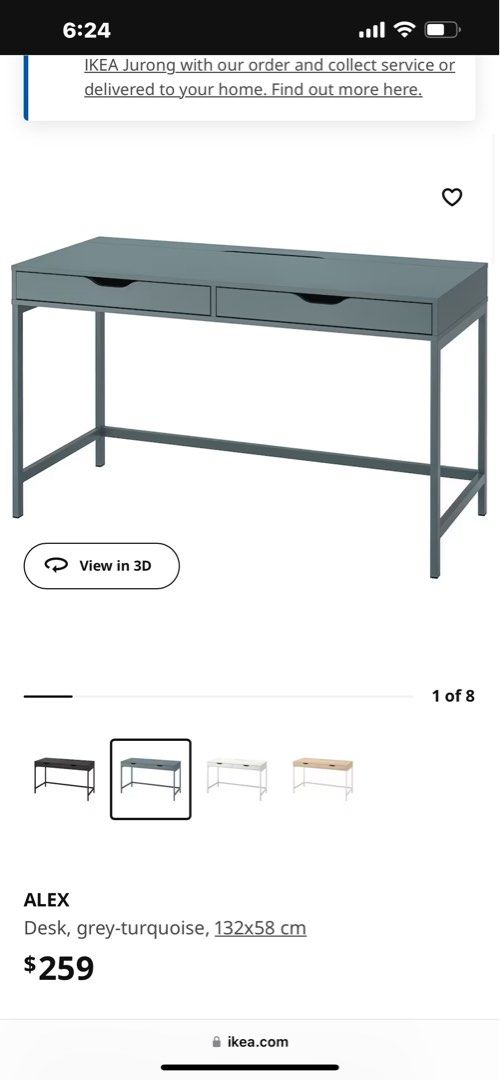 IKEA Study Table, Furniture & Home Living, Furniture, Tables & Sets on