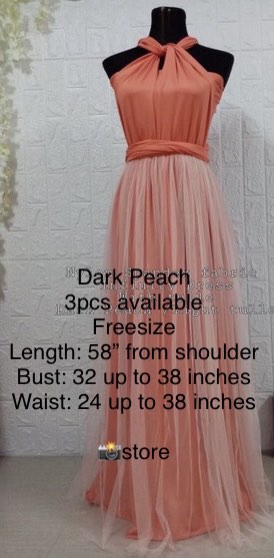 Infinity Dress Dark Peach Women s Fashion Dresses Sets Evening dresses gowns on Carousell