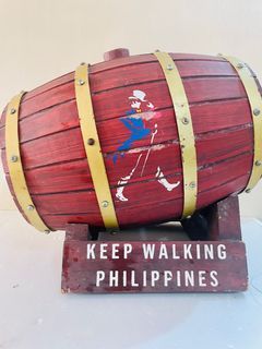 Johnnie Walker Whisky Barrel Usable - Liquor Whisky Collectible - Bar Display