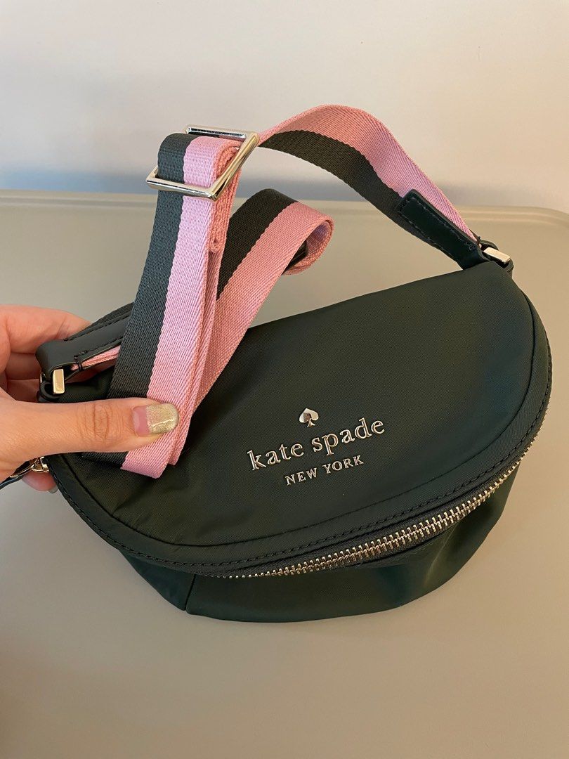 Kate Spade Watson Lane Varsity Stripe Betty Belt Bag in Green