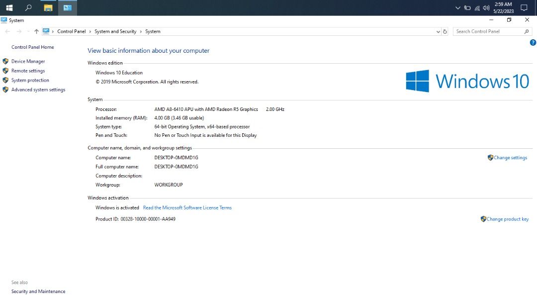 Laptop LENOVO G4045 AMD A8 R5 GRAPHIC RADEON WINDOW 10 Computers