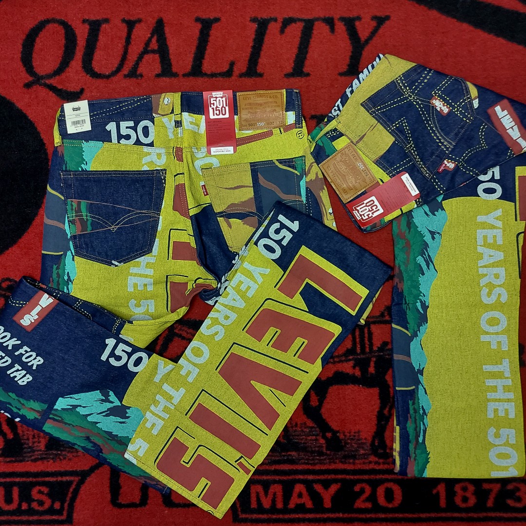 LEVIS 501 BANNER 150th ANNIVERSARY 2023, Men's Fashion, Bottoms