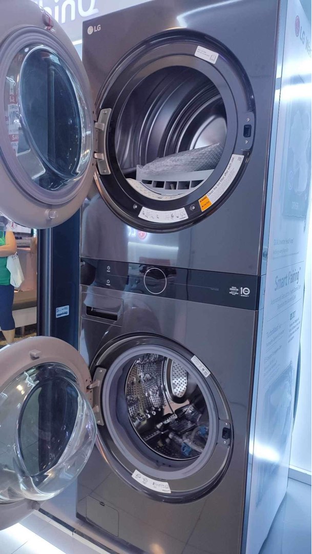 LG STACKED WASHER AND DRYER WT2117NHB, TV & Home Appliances, Washing