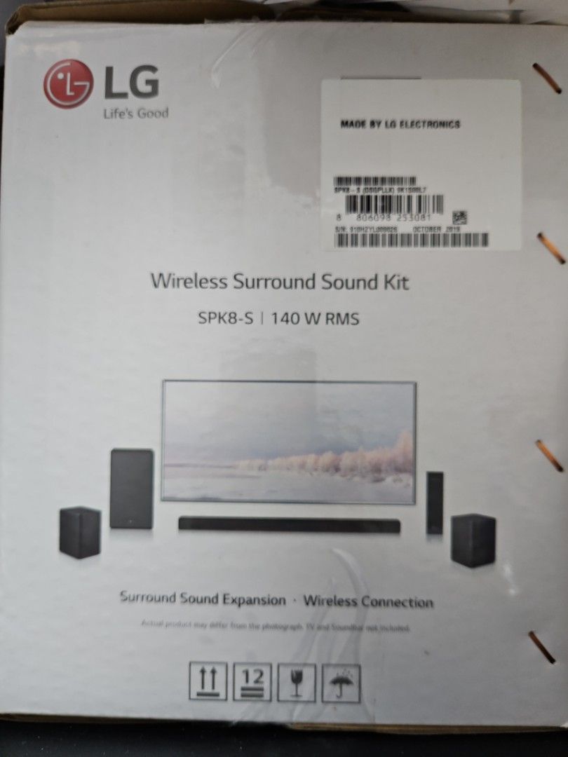 LG Wireless Surround Sound Kit SPK8S, TV & Home Appliances, TV