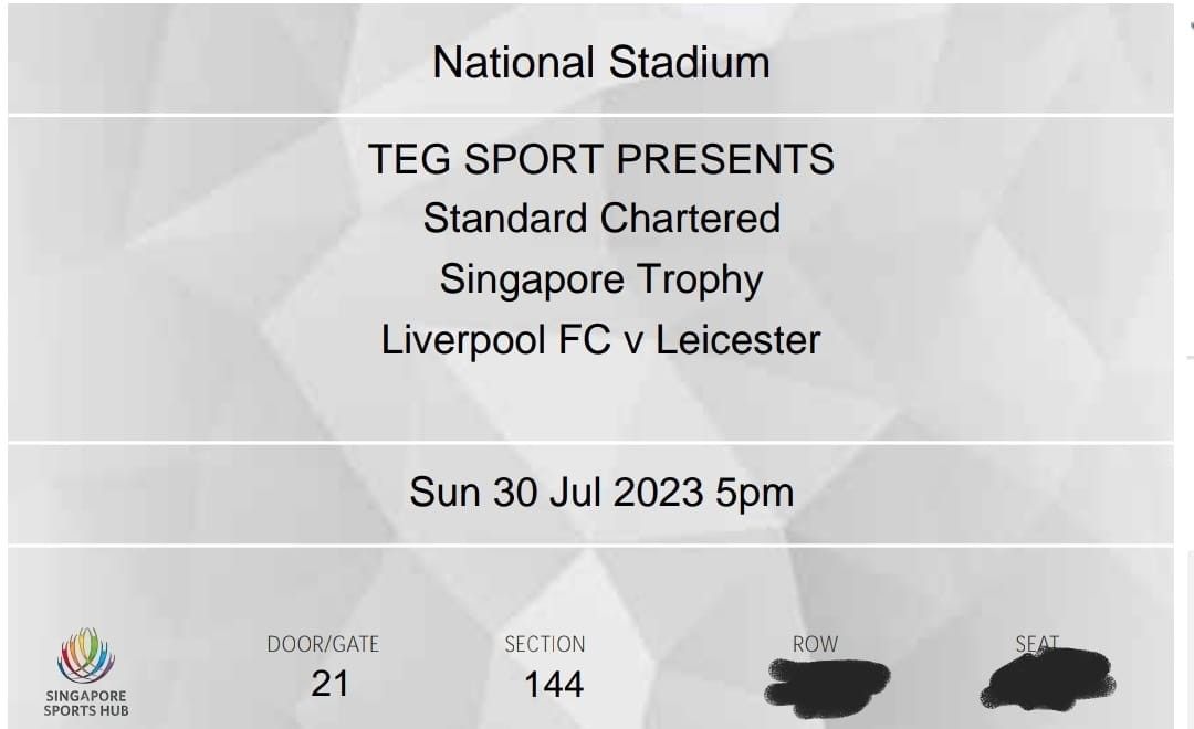 Liverpool FC v Leicester City FC, Tickets & Vouchers, Event Tickets on