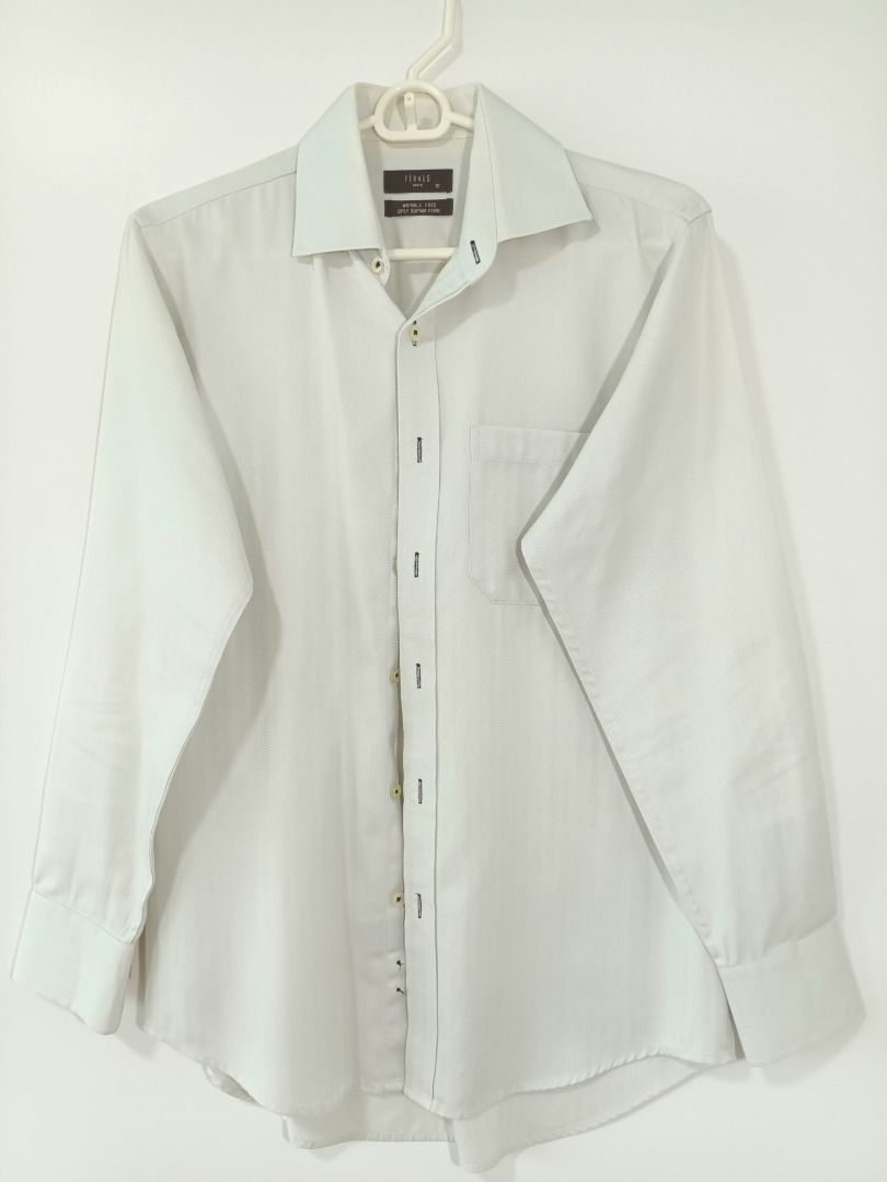 White Formal Shirt (Feraud Paris) Size: M - 15 1/2, Men's Fashion, Tops &  Sets, Formal Shirts on Carousell
