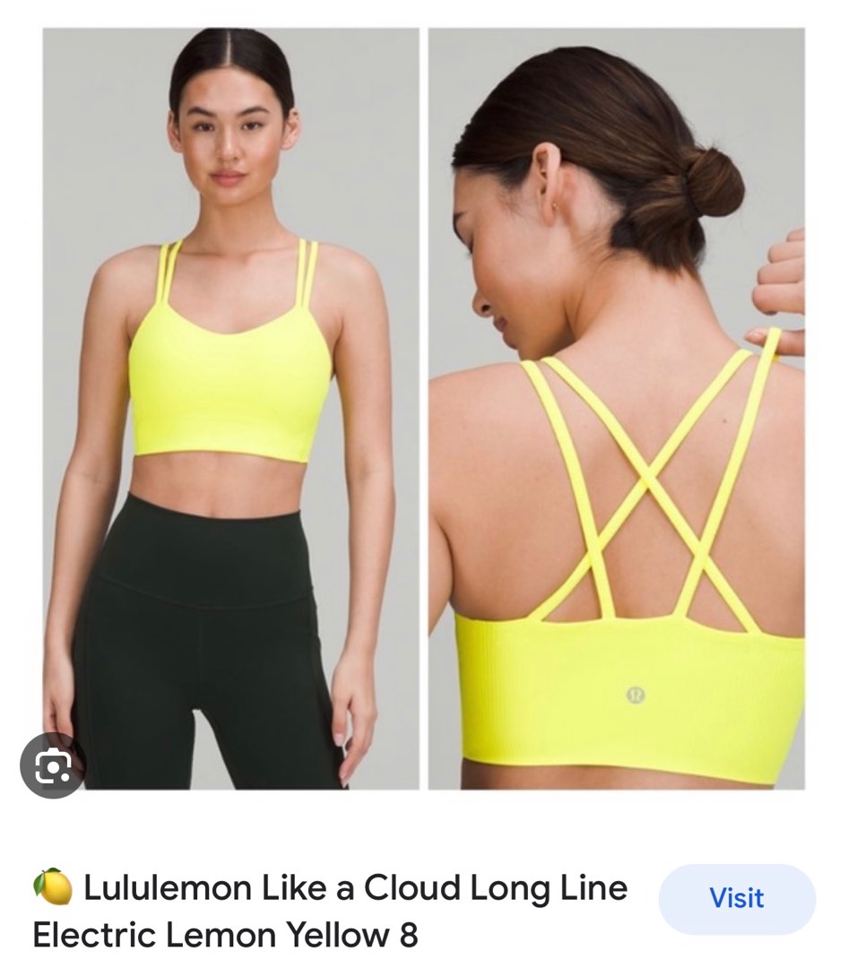 Lululemon Like a Cloud Ribbed Longline Bra Charged Indigo, Women's Fashion,  Activewear on Carousell