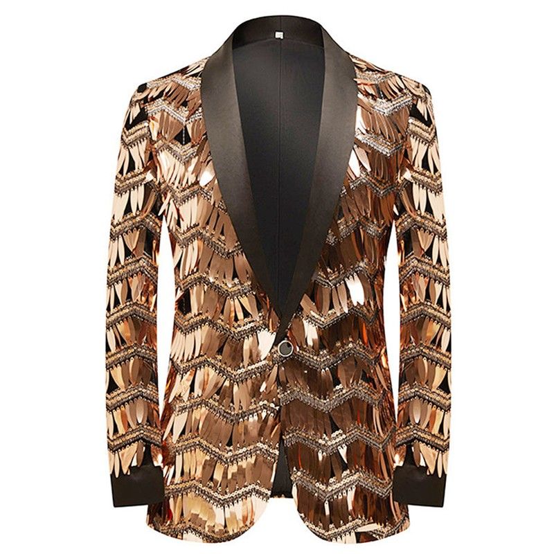 Mens sequin jacket costume top