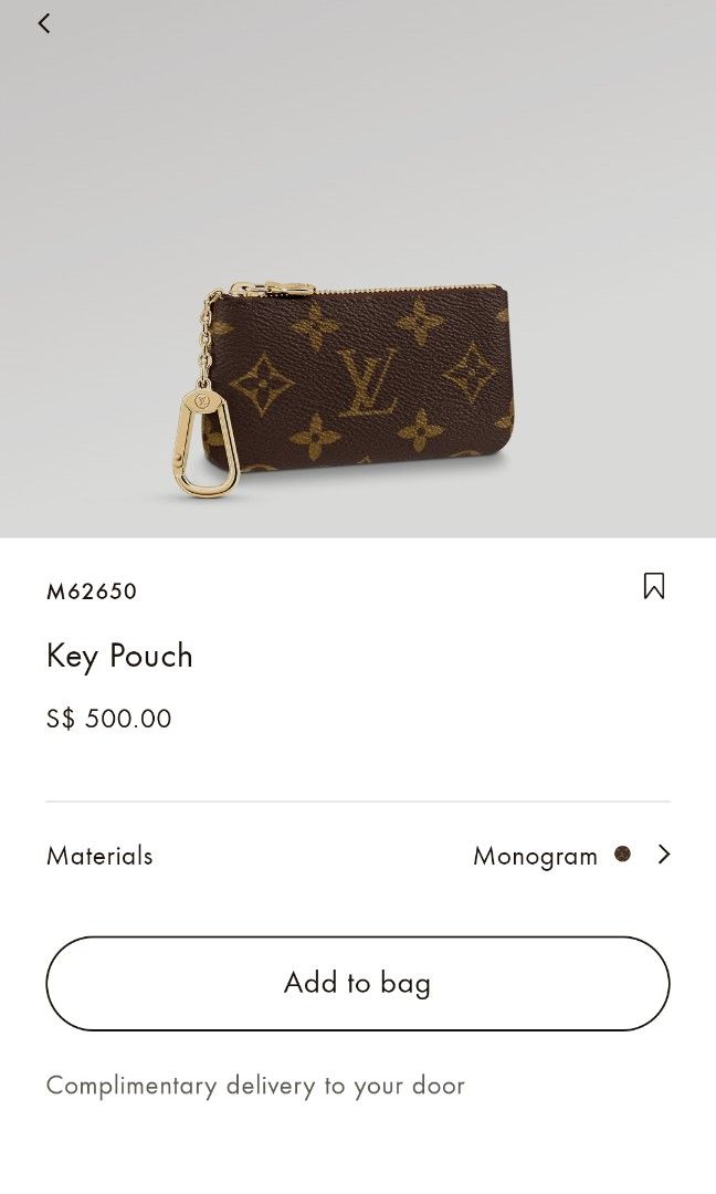 REDUCED!(Complete Set) Louis Vuitton LV Key Pouch Cles in Monogram