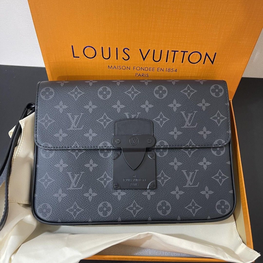 LV S Lock A4 pouch or clutch, Luxury, Bags & Wallets on Carousell