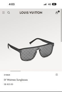 Louis Vuitton LN Waimea Sunglasses Black With Logo on Lens