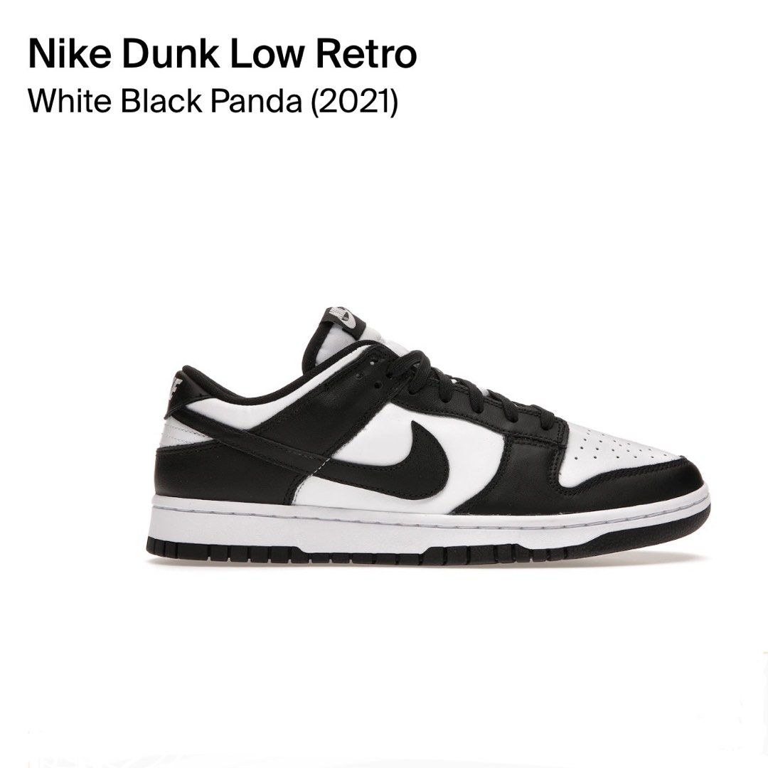 Man Nike Dunk Low Retro panda US8.5, 男裝, 鞋, 波鞋- Carousell